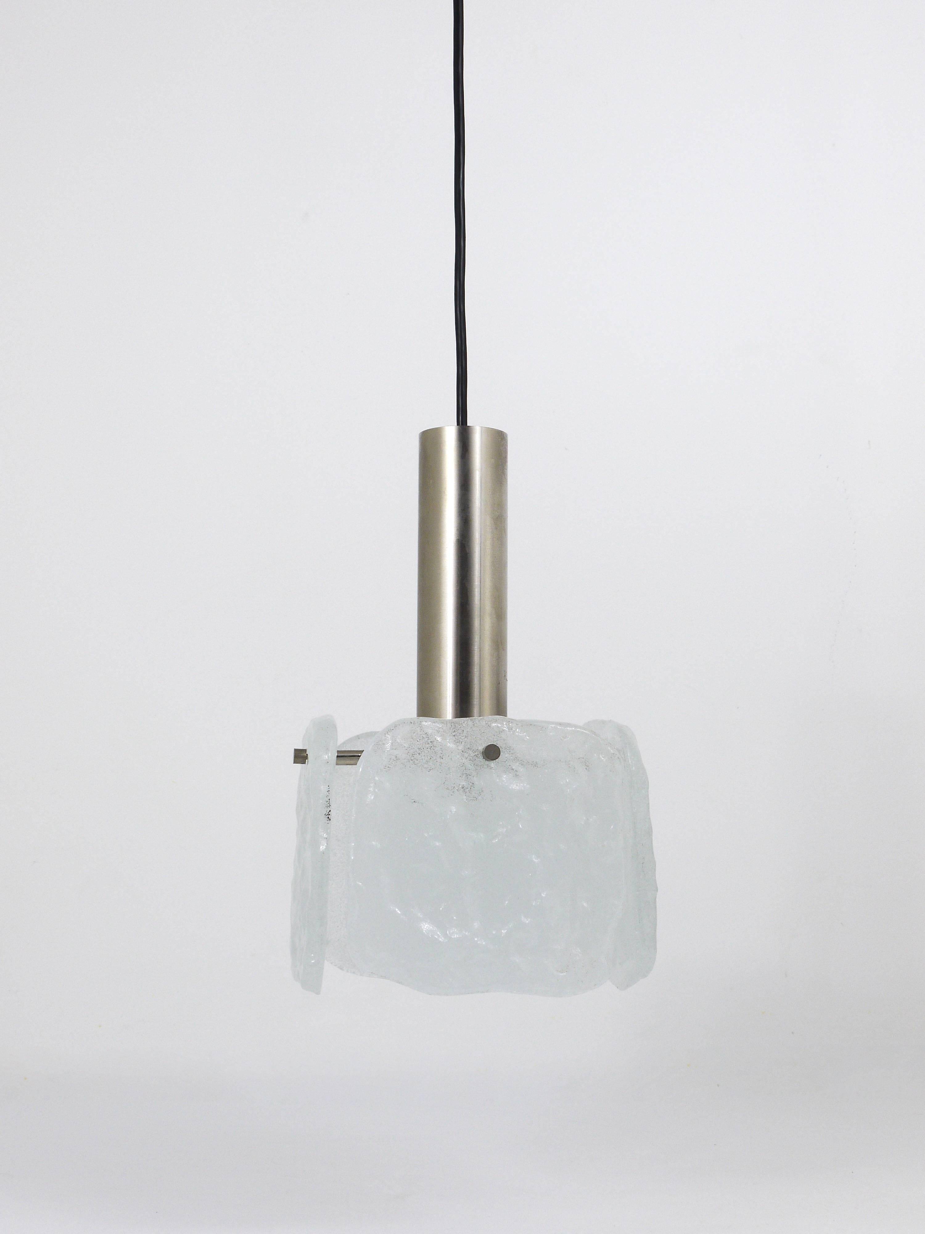 J.T. Kalmar 2x Suspension with frosted glass panels, Austria, 1960s