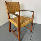 High quality Scandinavian Style Wood and Rope Armchair, 1970s
