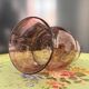 Biot glass tealight candle holder