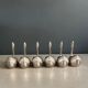 Set of 6 silver-plated swan candle holders