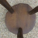 Brutalist stool in solid wood