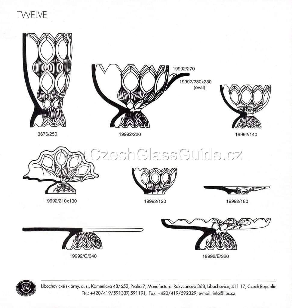 Bol en verre pressé unique, collection Tulip Hermanowa Hut, 1957