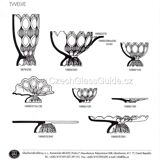Bol en verre pressé unique, collection Tulip Hermanowa Hut, 1957