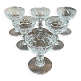 Set of 6 crystal digestif glasses from Saint Louis Trianon.