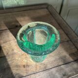 Crackle crystal vase, attributed to Daum Nancy