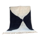 Handmade Moroccan rug white-black 200cm x 300cm