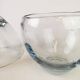 Modern set of 2 crystal bowls by Asta Strömberg, Sweden, 1950s.