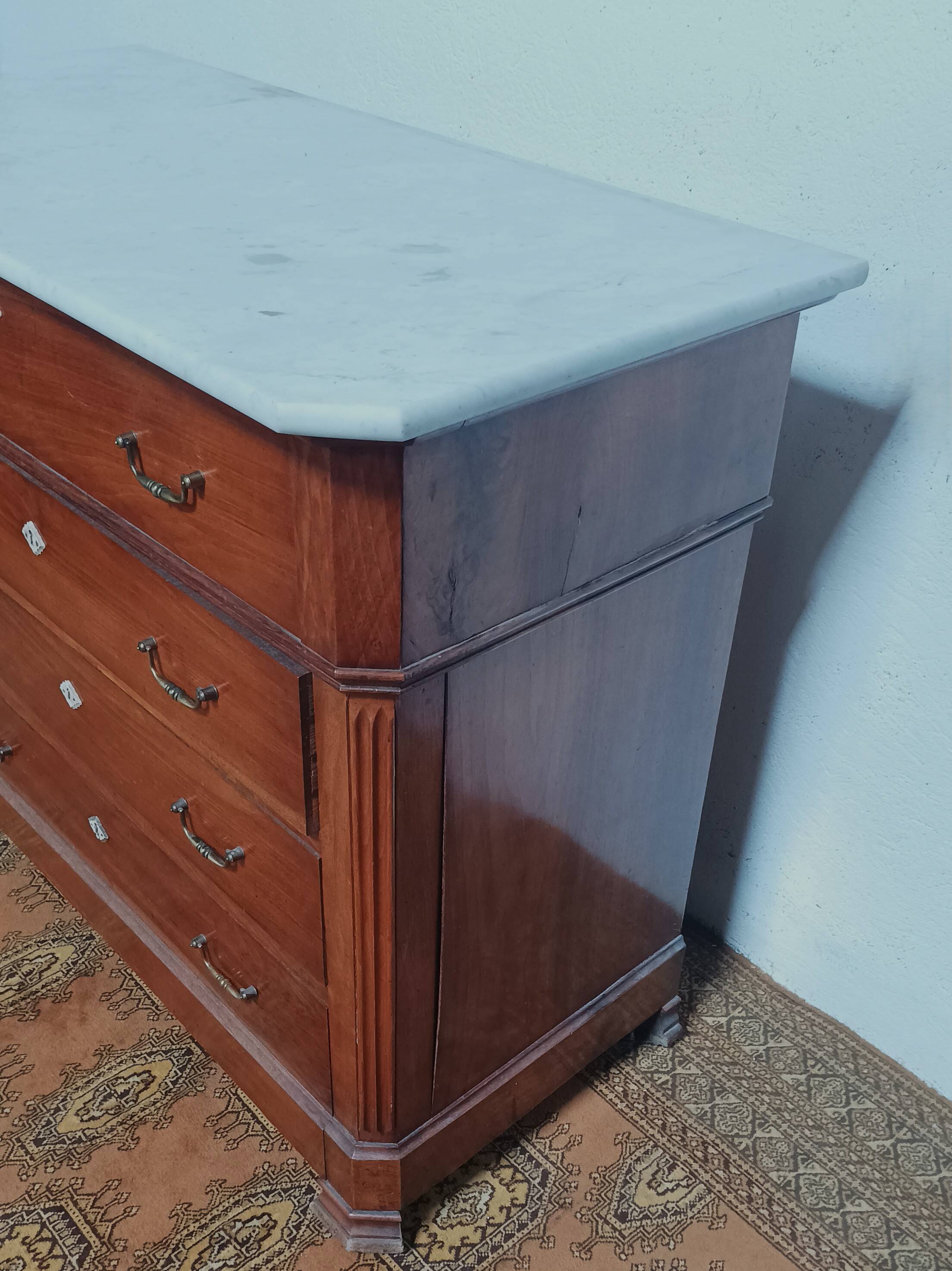 Louis Philippe walnut chest of drawers