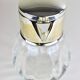Crystal glass carafe, "kalte ente, vintage jug silver plated