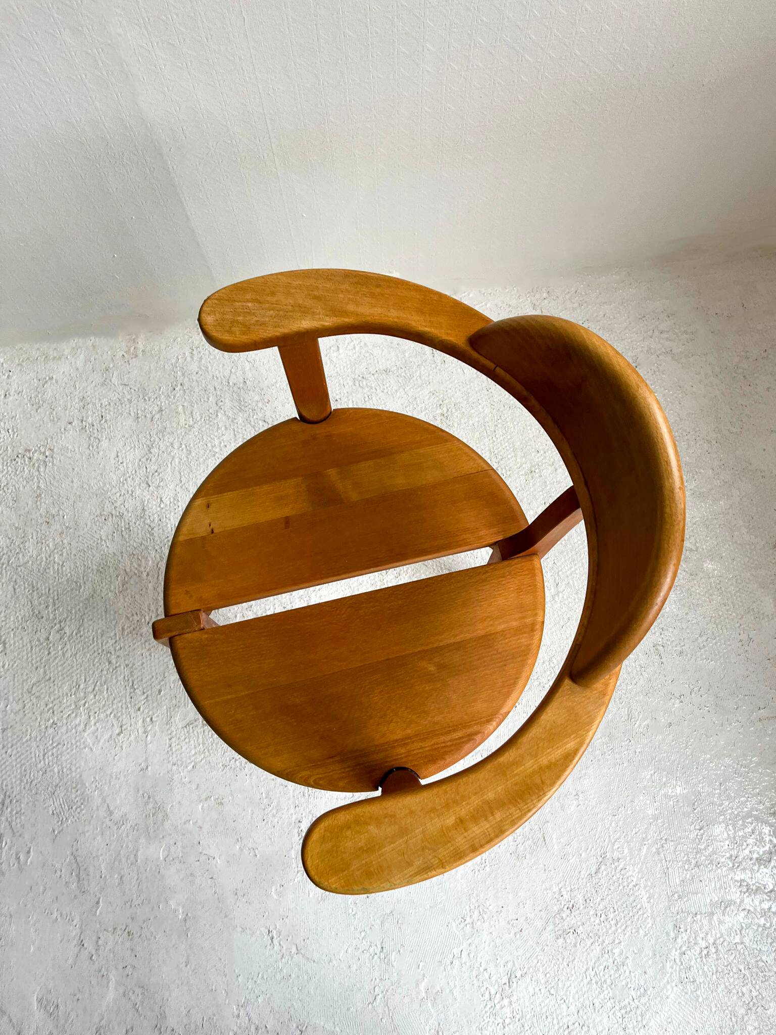 Set of 4 wooden chairs from the 1970s