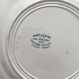 7 assiettes à dessert en terre de fer "Marguerite" faïencerie Nouvelle Givors