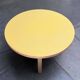 Table basse moderne en linoléum jaune du milieu du siècle par Alva Aalto pour Artek, Finlande, années 1960