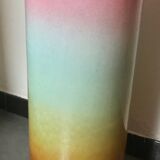 Umbrella door large vase in multicolor earthenware