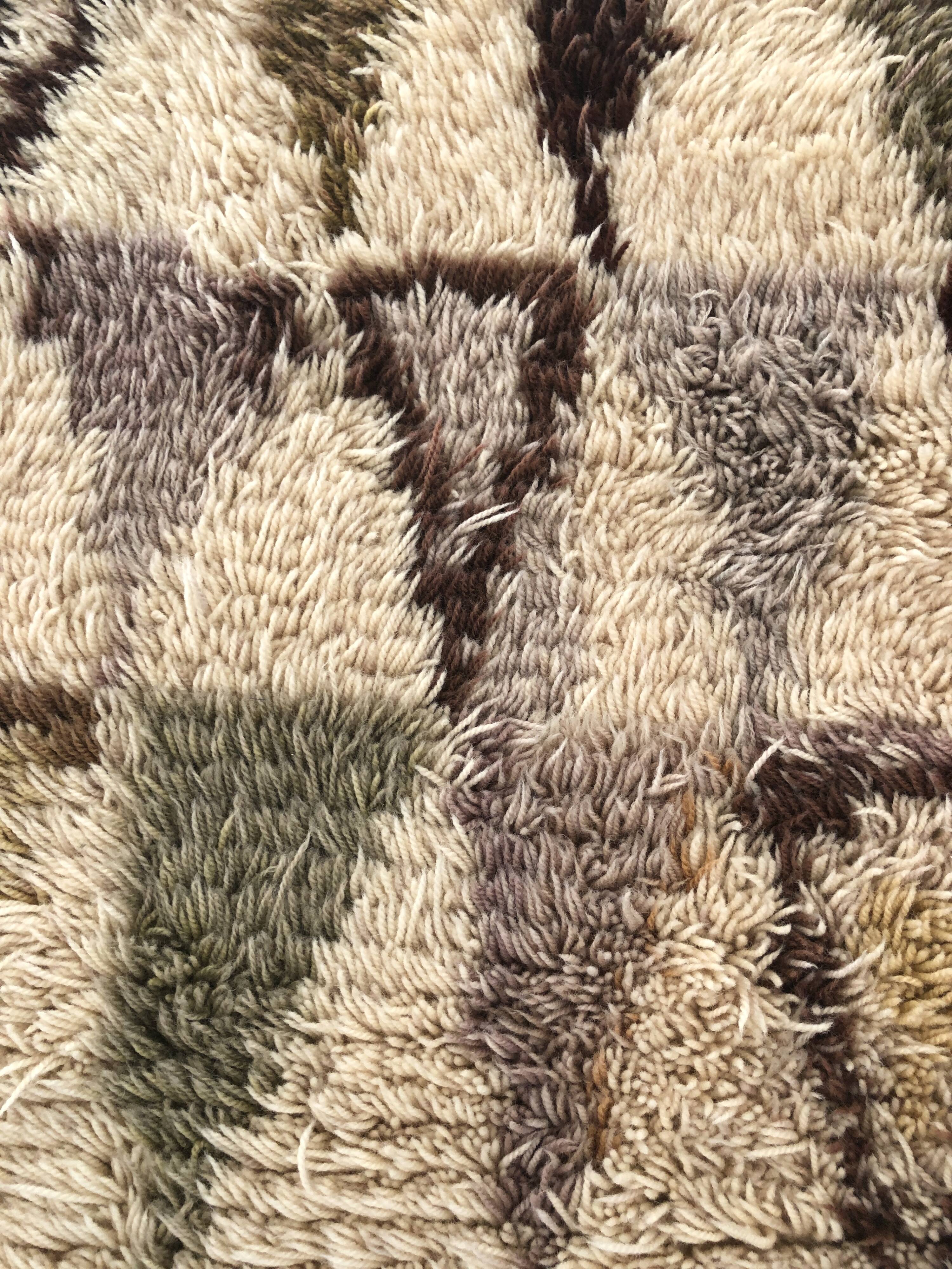 Scandinavian rug Rya by Maija Kolsi Makela, 160x100cm