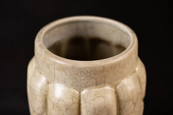 Vase céramique Art Déco par les frères Pierre et Joseph Mougin – ivoire