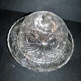 Vintage Portieux Vallerysthal pressed-molded glass cheese bell