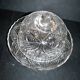 Vintage Portieux Vallerysthal pressed-molded glass cheese bell