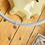 Opaline suspension with yellow skirt