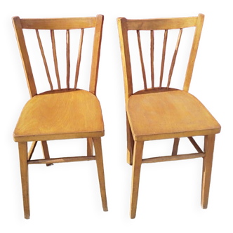 Pair of Baumann style bistro chairs