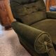 Olive green crapaud armchair L’olive