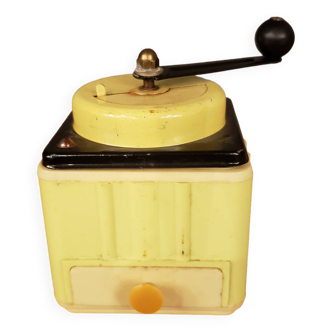 Old yellow and black dinette coffee grinder