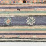 6x12 Pale Orange Green Handmade Vintage Rug, 174x359Cm