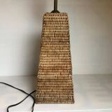 Large rattan pyramid lamp base