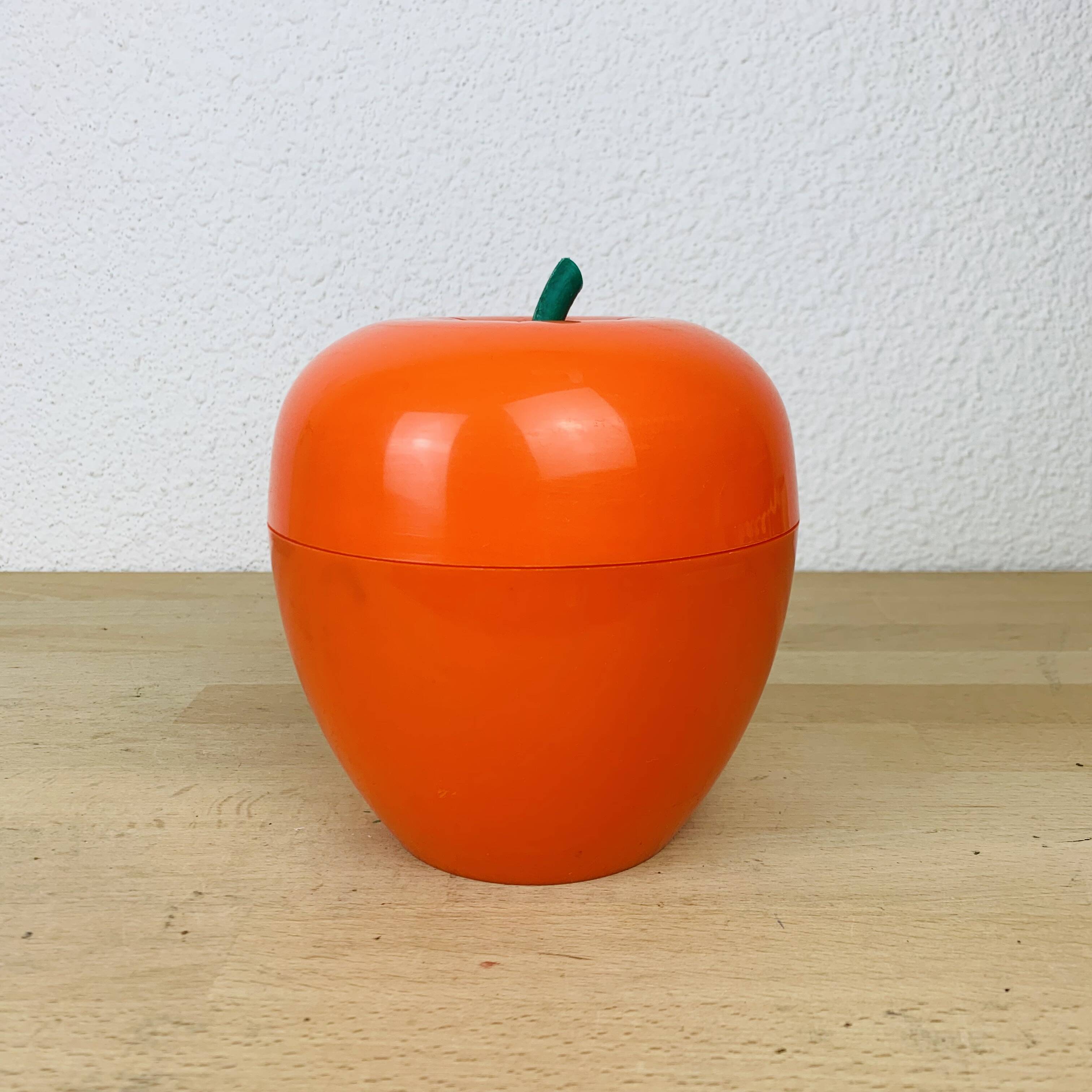 Vintage Orange Apple Ice Bucket