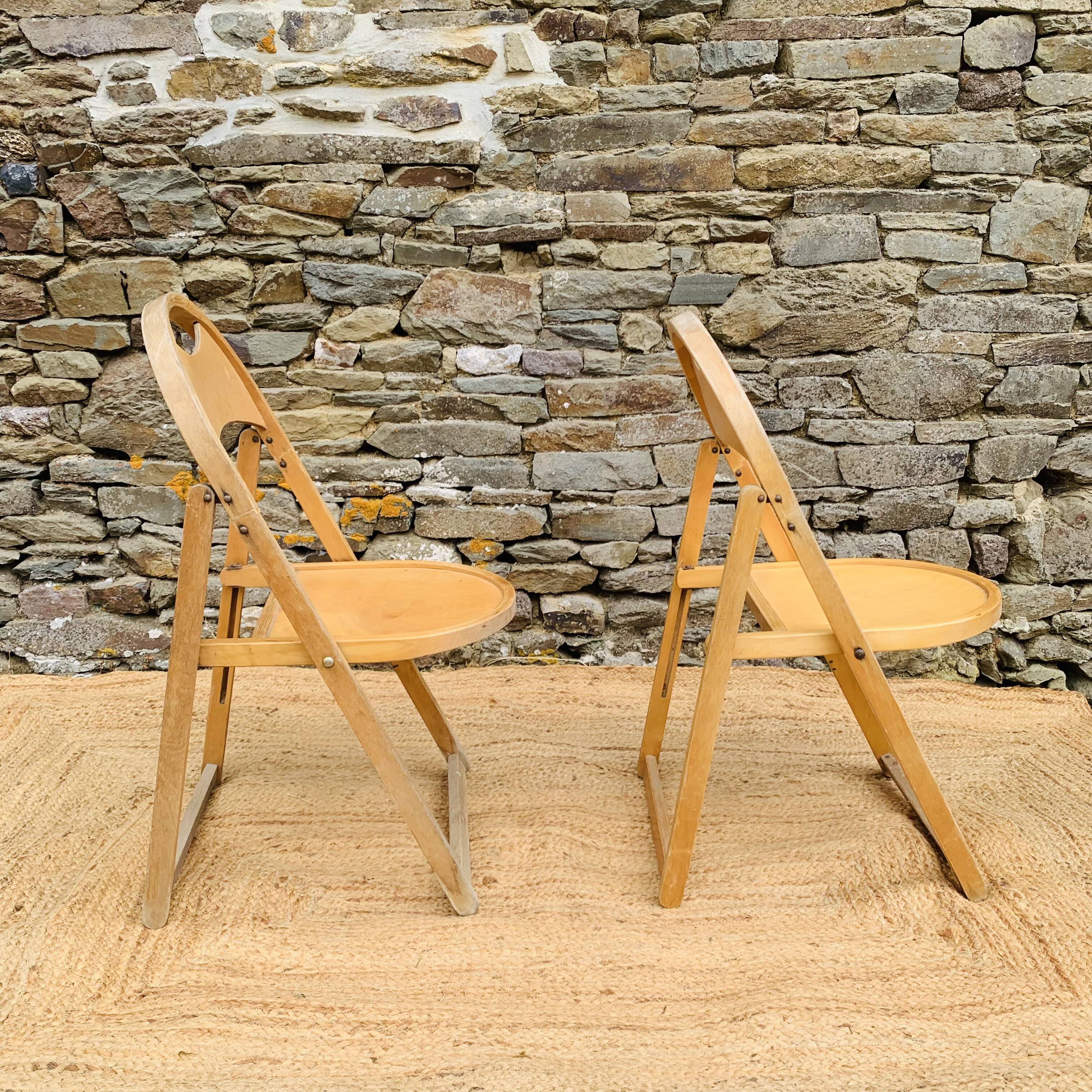 Vintage OTK folding chair pair