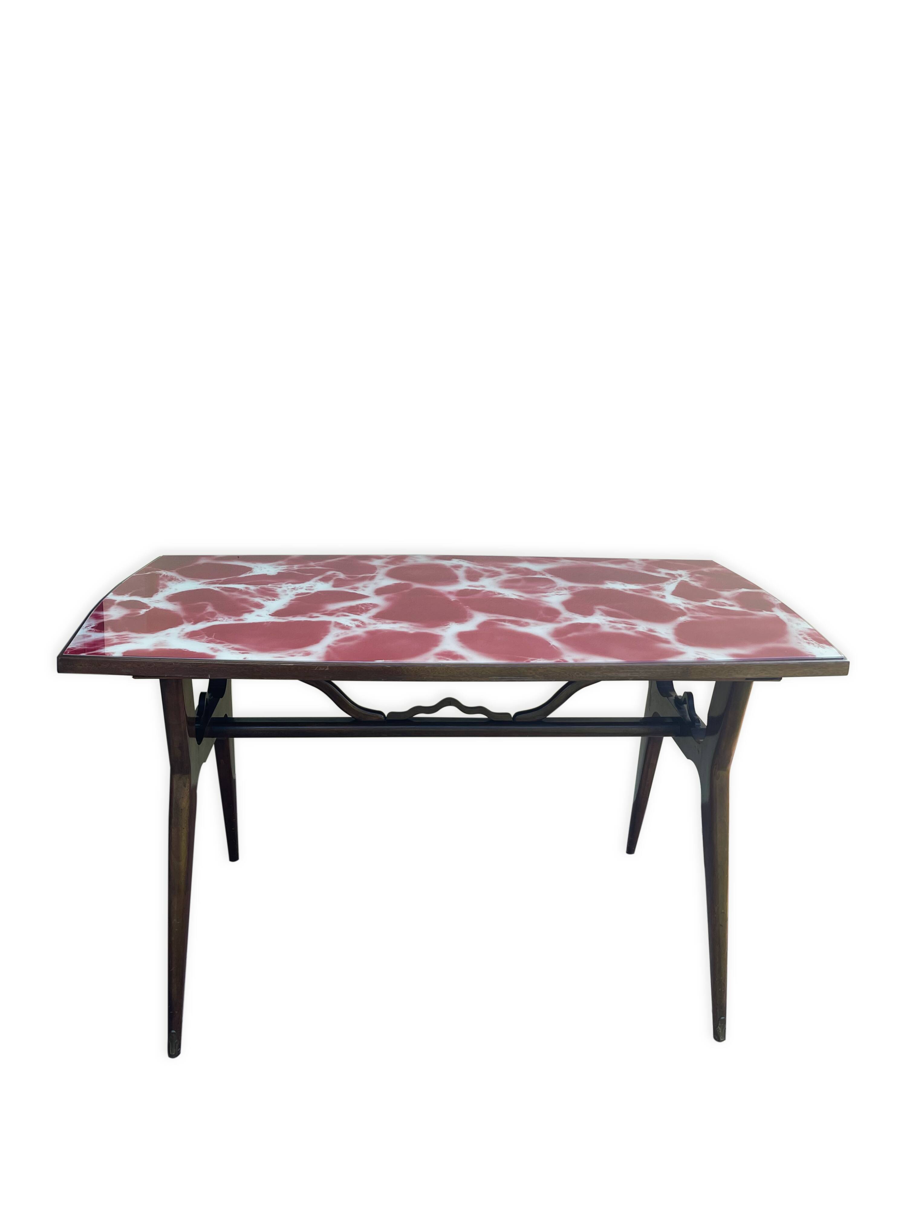 Table à manger italienne vintage du milieu du 20ème siècle