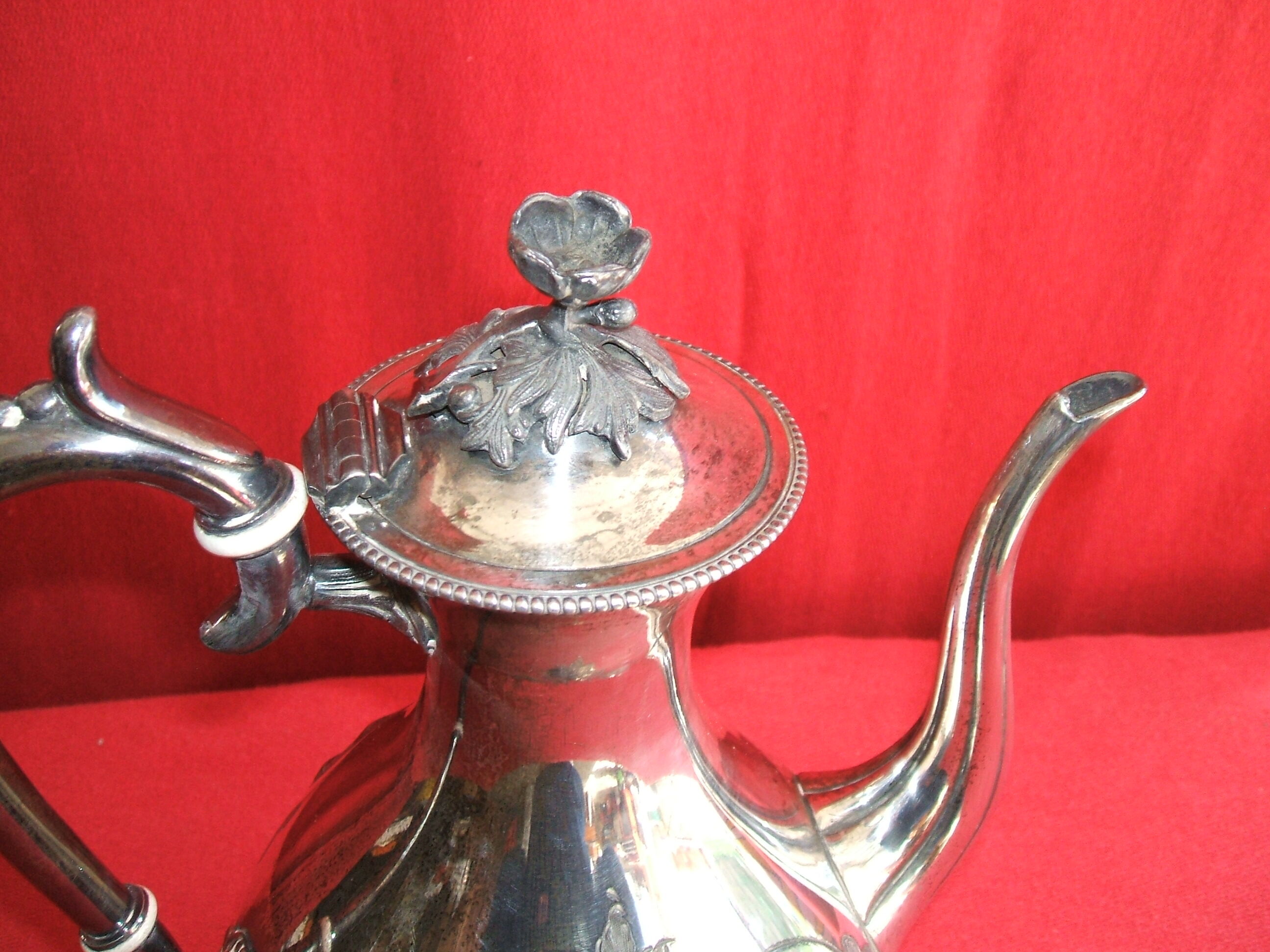 Silver metal coffee maker