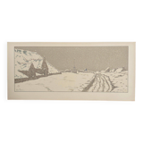 Lithograph by Henri Rivière The Snow