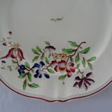Plat  sarreguemines faience ancienne fleurs Strasbourg