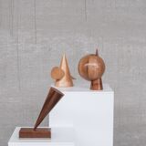 Mid-century geometric artist sculpture set