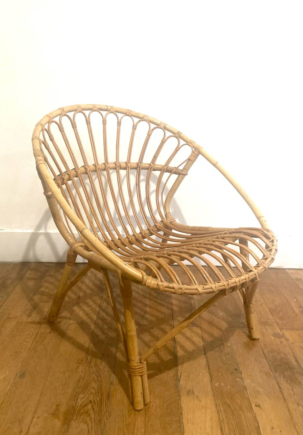 Pair of Rattan Armchairs - Shells
