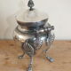 Coffee service 3 pieces old empire style in silver metal