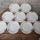 9 old flat plates in Salins ironstone model Nénuphar 24.5cm
