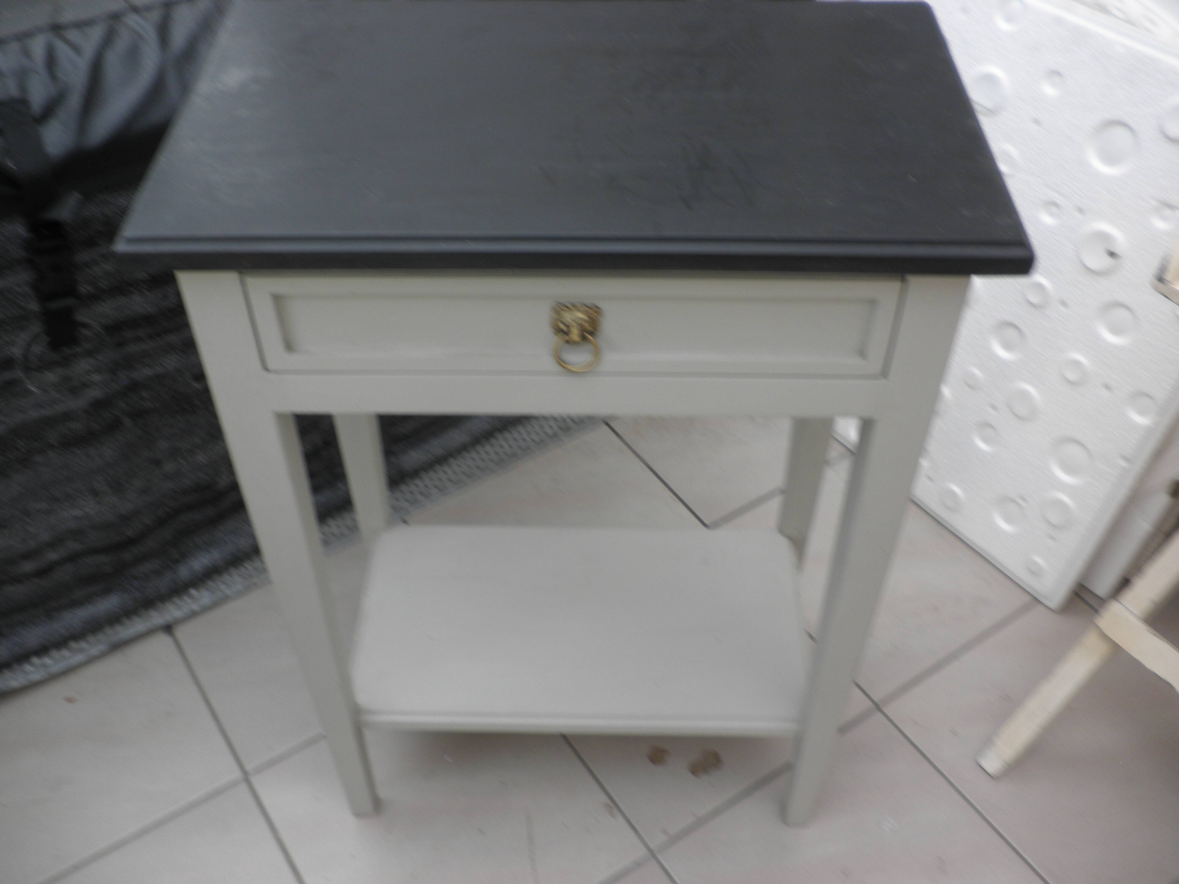 Painted wooden side table