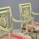 Pair of antique neoclassical armchairs in lacquered wood from the 1900s.