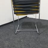 A set of 6 vintage  metal framed dinning chairs