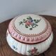 Vintage lot of two shabby chic candy jars hand-decorated.
