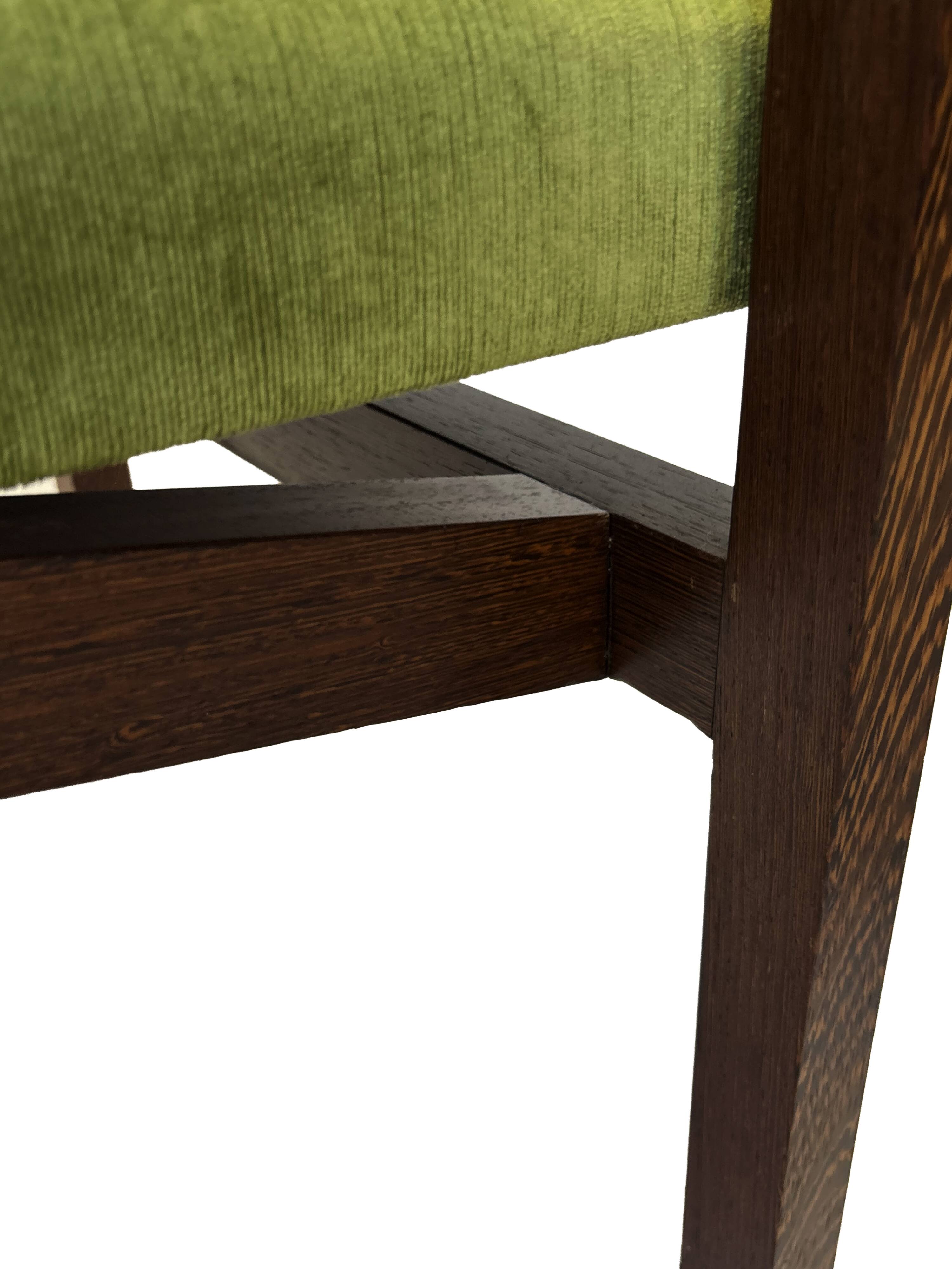 Vintage armchair solid wenge design 60s leather armrests design