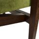 Vintage armchair solid wenge design 60s leather armrests design