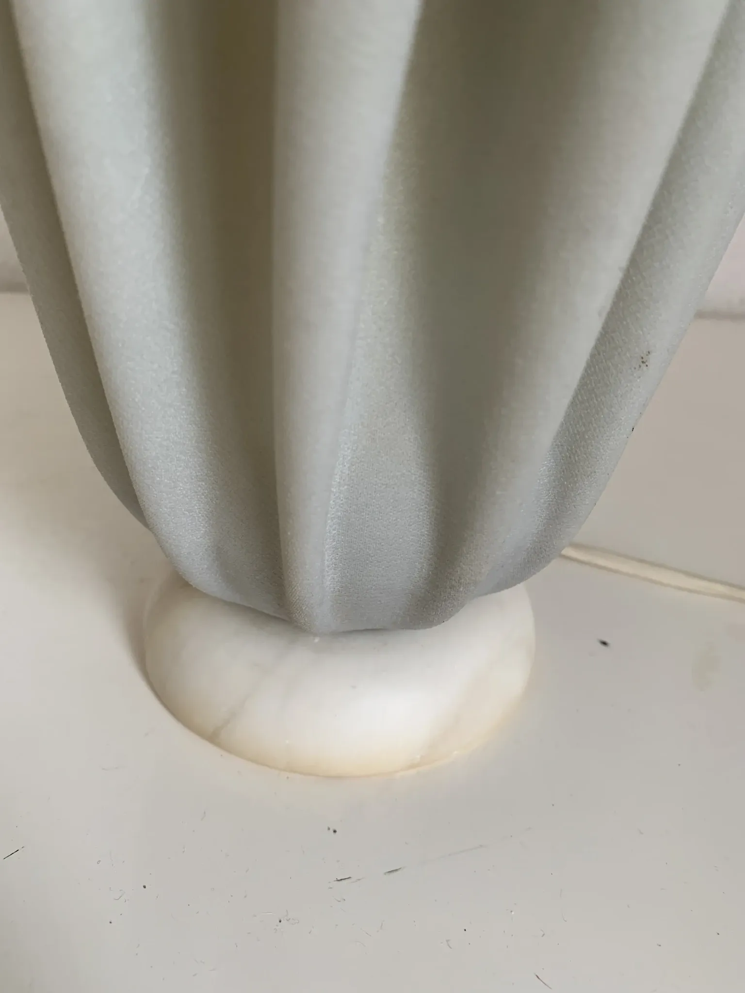 Vintage 1970 Athéna Georgia Jacob draped lamp grey mouse - 50 cm
