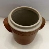 Covered pot in glazed sandstone