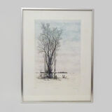 Original lithograph by Loppo Martinez " Elancourt " artist's proof. 21/91. 1982