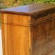 Antique walnut and walnut burl chest of drawers.