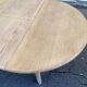 Scandinavian round extendable dining table stripped in oak 1980