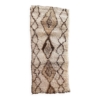 Azilal beige Berber rug - 203 x 90 cm