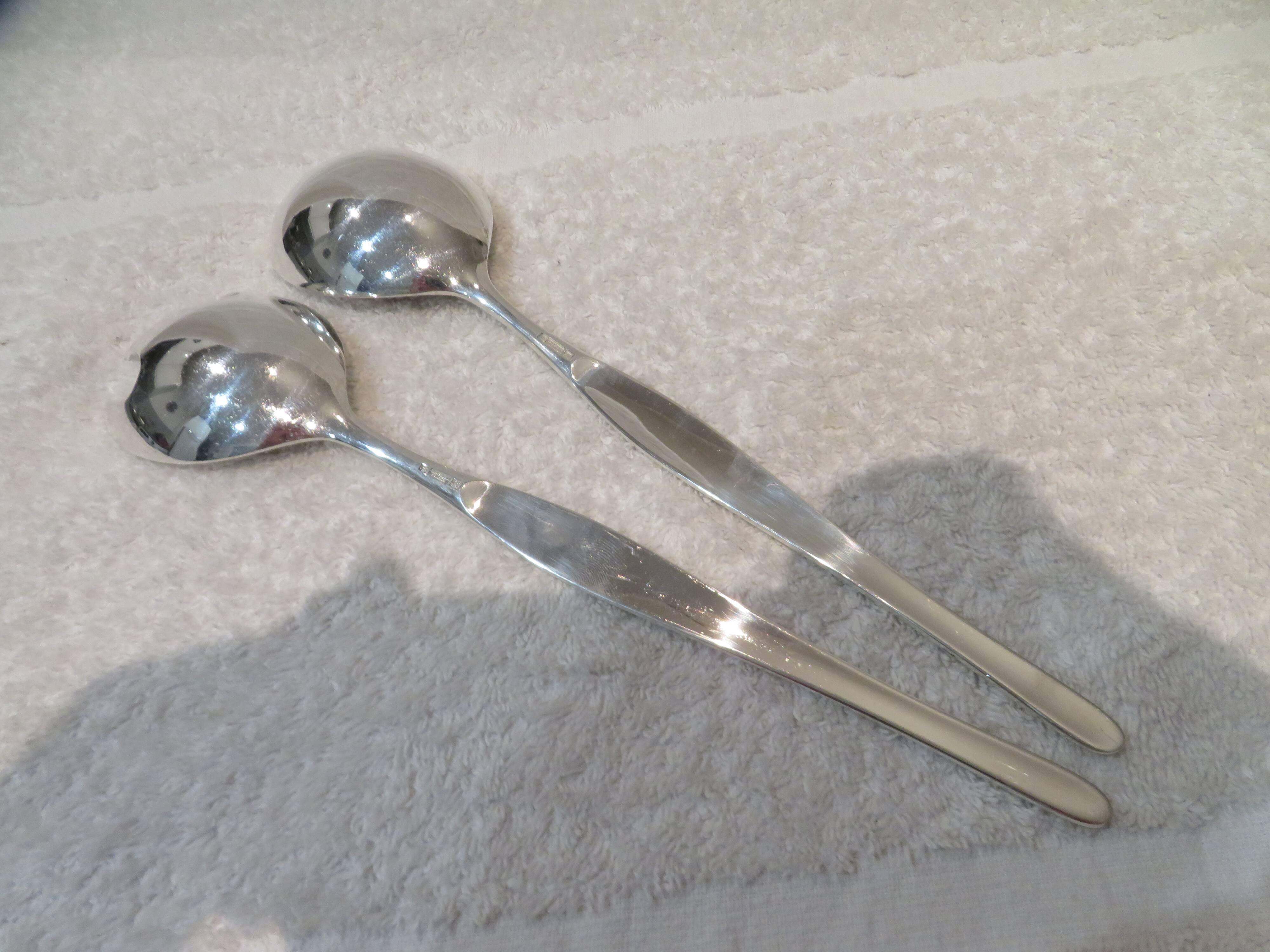 2-piece silver-plated salad serving set by Christofle Goldsmith Duo 24.6cm